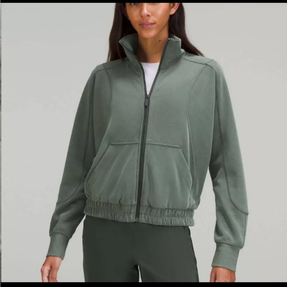 Brand New Lululemon Brushed Softstream Funnel Neck Zip Up